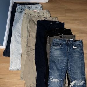 Wholesale Lot 8 Random Men's Jeans Sizes 28 x 30 Pacsun H&M Levi's NIKE SCORE